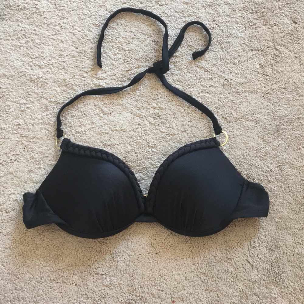 Braided Black Bikini Top